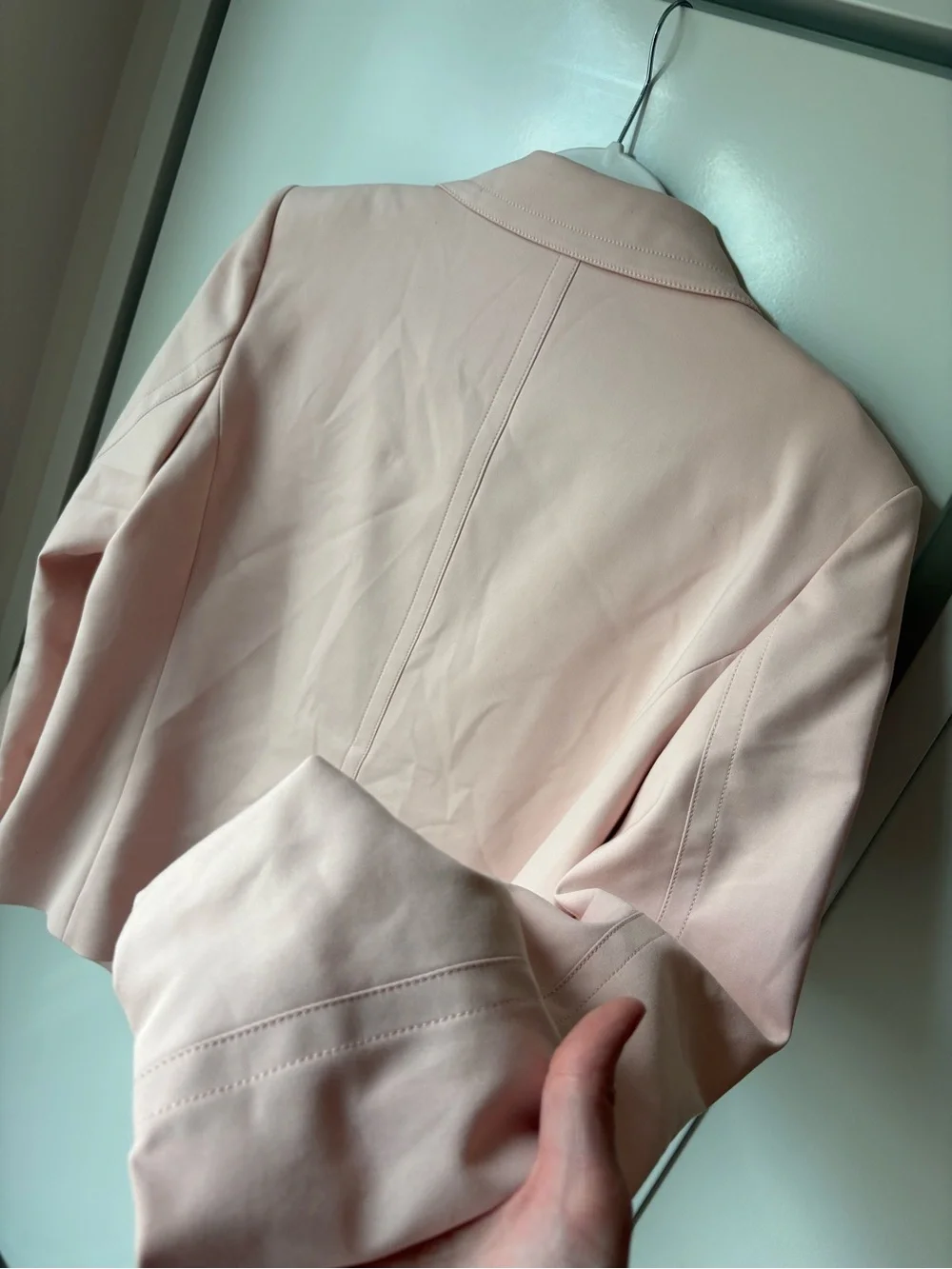 Tommy Hilfiger Blush Pink Double-Breasted Blazer Jacket - Picture 12 of 16